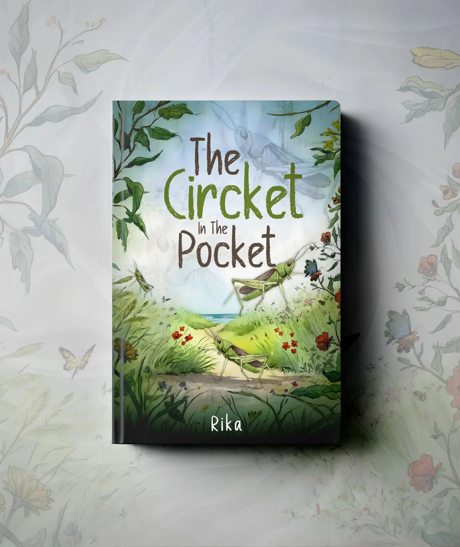 Cover design for The Cricket in the Pocket by Rika