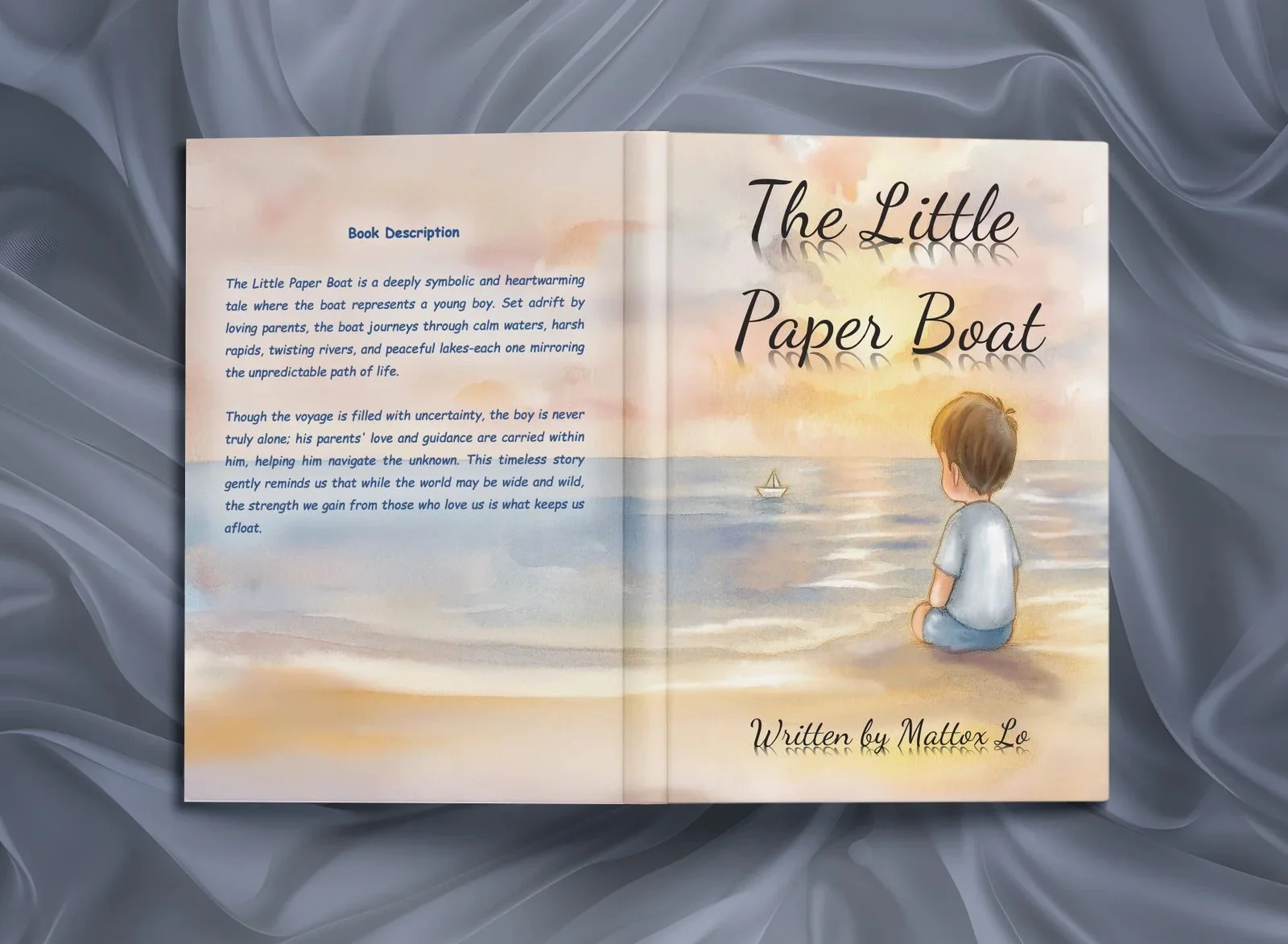 Full cover wrap for The Little Paper Boat by Mattox Lo